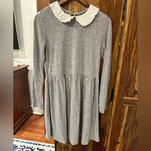 Grey dress with white collar